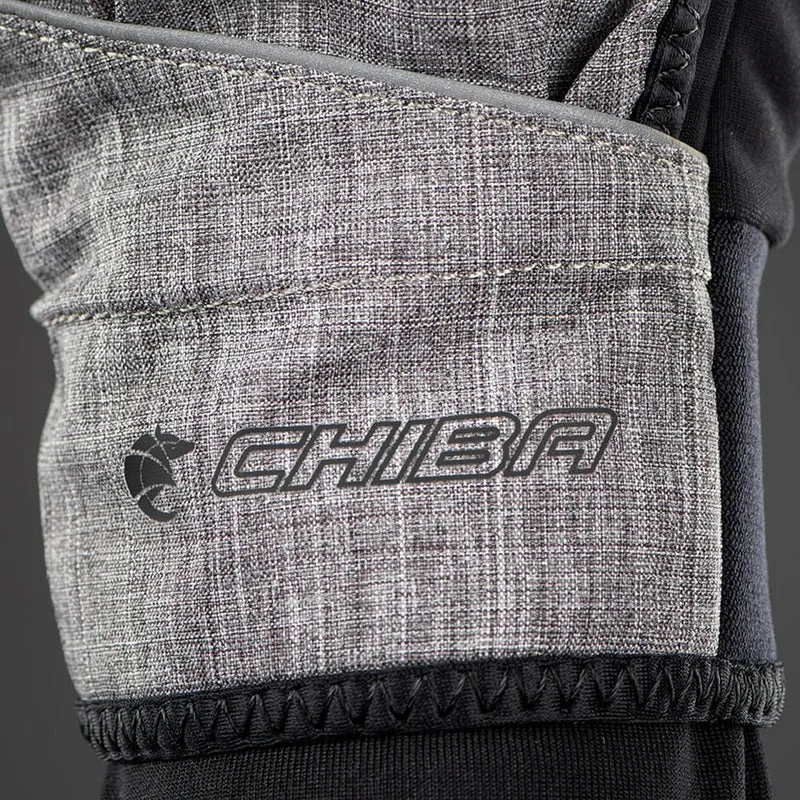 CHIBA Overflap Light - Radhandschuhe L hellgrau, wind- & wasserdicht, Thermofleece, Touchfinger