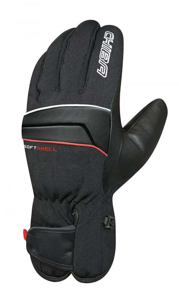 CHIBA Softshell Alpin - wasserdichte Radhandschuhe, schwarz, Größe 8,5