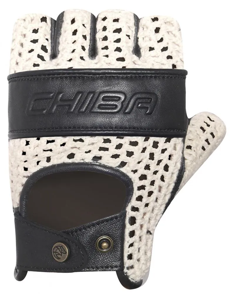 CHIBA Pure Nature - Radhandschuhe XS beige/schwarz, Retro, Naturmaterialien