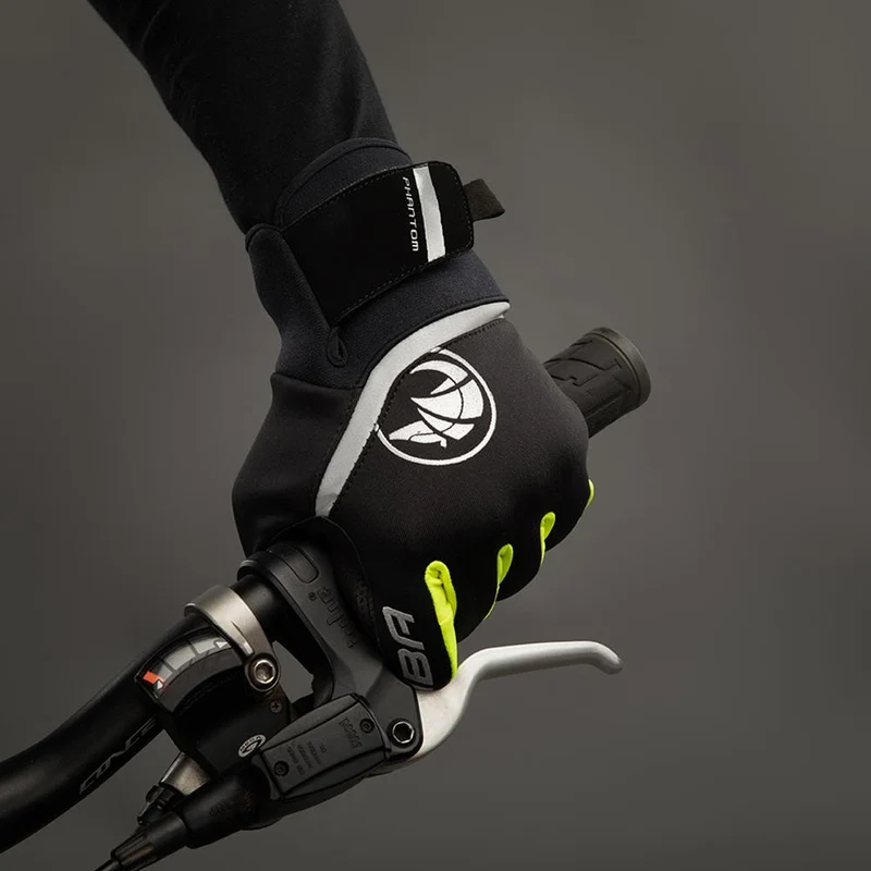 CHIBA Phantom - Winter Radhandschuhe XXL schwarz/neongelb, winddicht & touchfähig