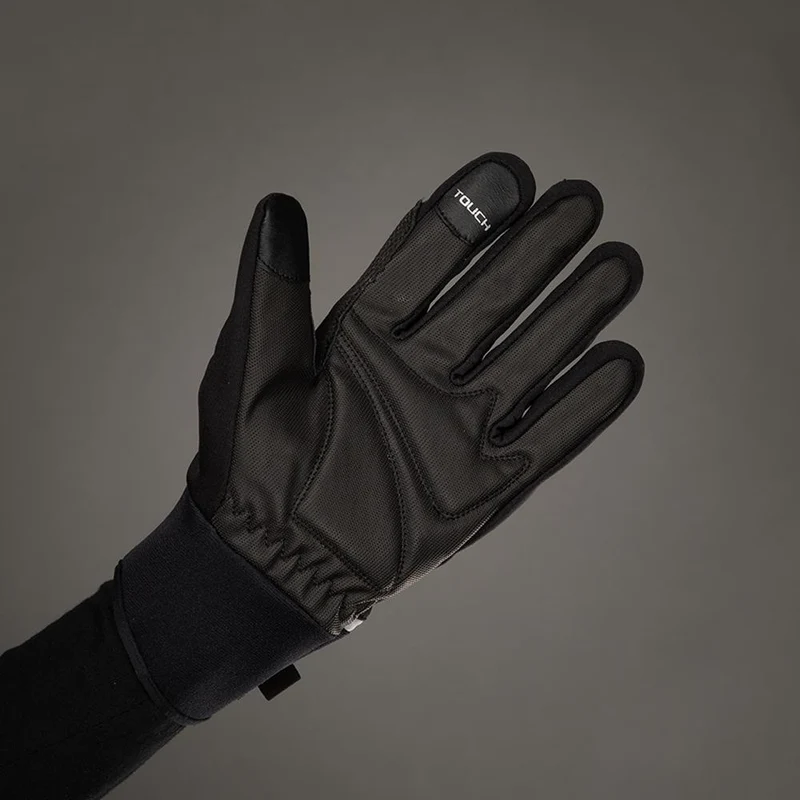 CHIBA Phantom - Radhandschuhe Softshell, winddicht, Touchfinger, schwarz/schwarz, Gr. M