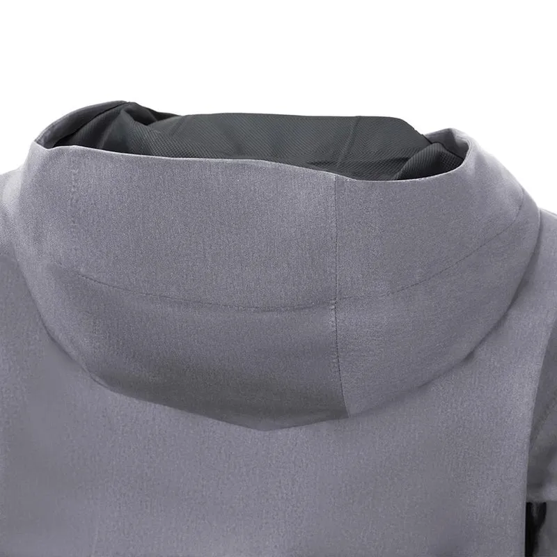 CHIBA Rainjacket Damen - wasserdicht, winddicht, atmungsaktiv, hellgrau, Gr. L
