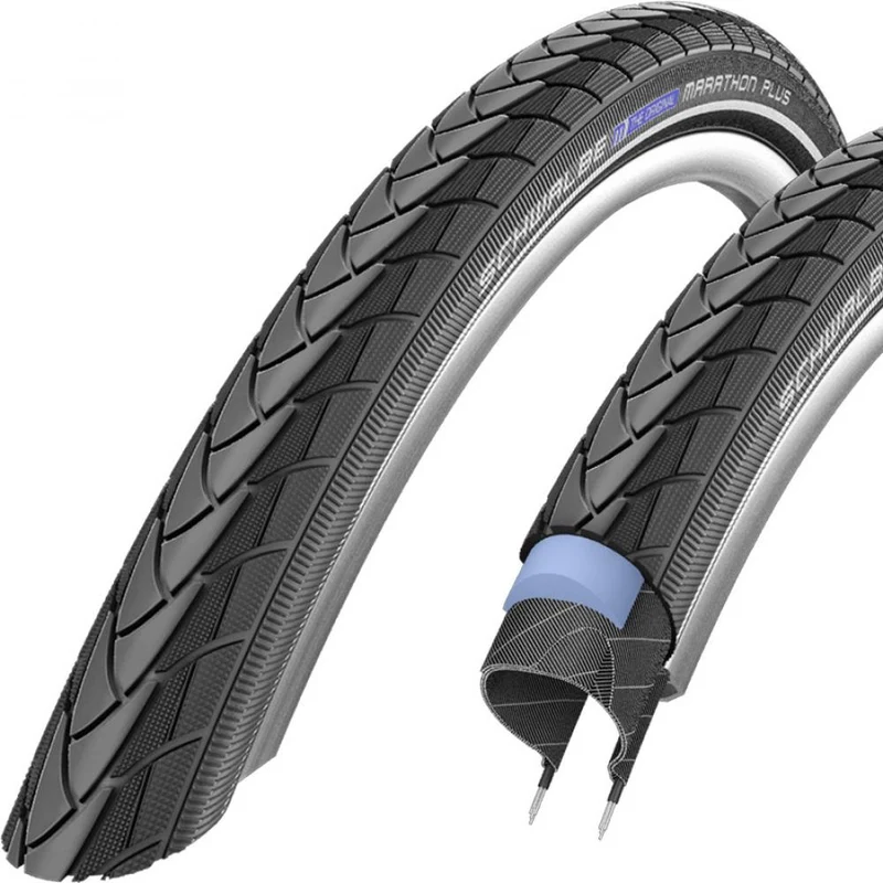 Schwalbe 2x Reifen Drahtreifen MARATHON PLUS 28x1.50 + 2x Schwalbe Schlauch DV17