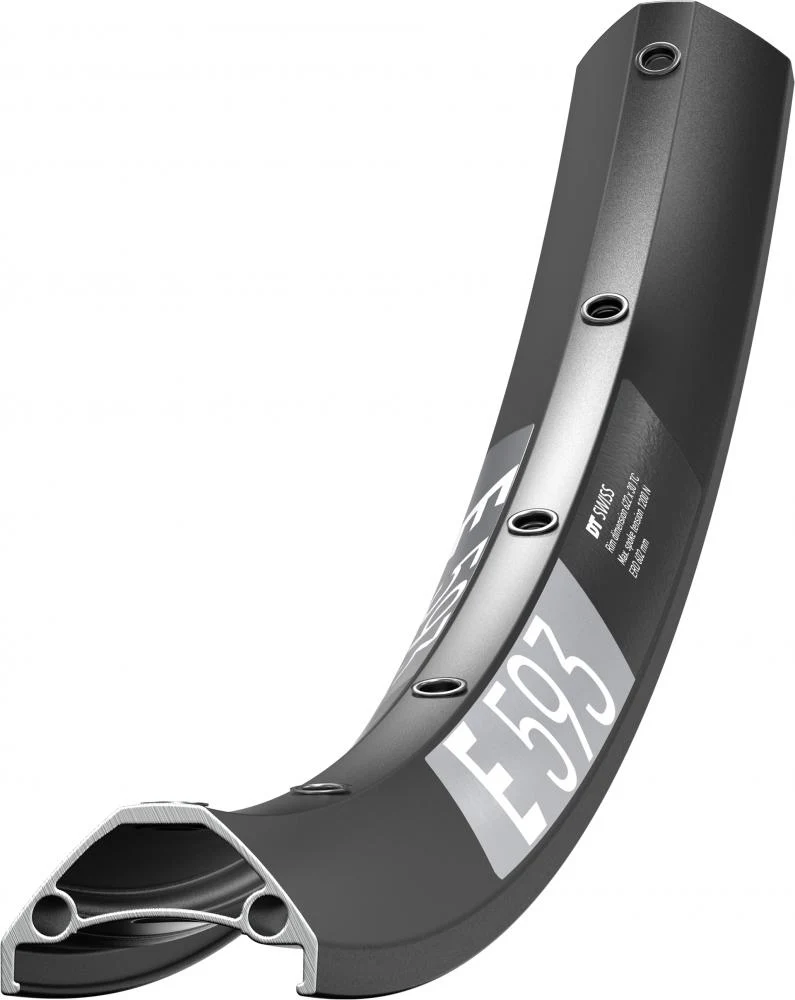DT Swiss Felge E 593 26" 32 Loch Schwarz - robuste Enduro-Felge mit 30 mm Innenweite