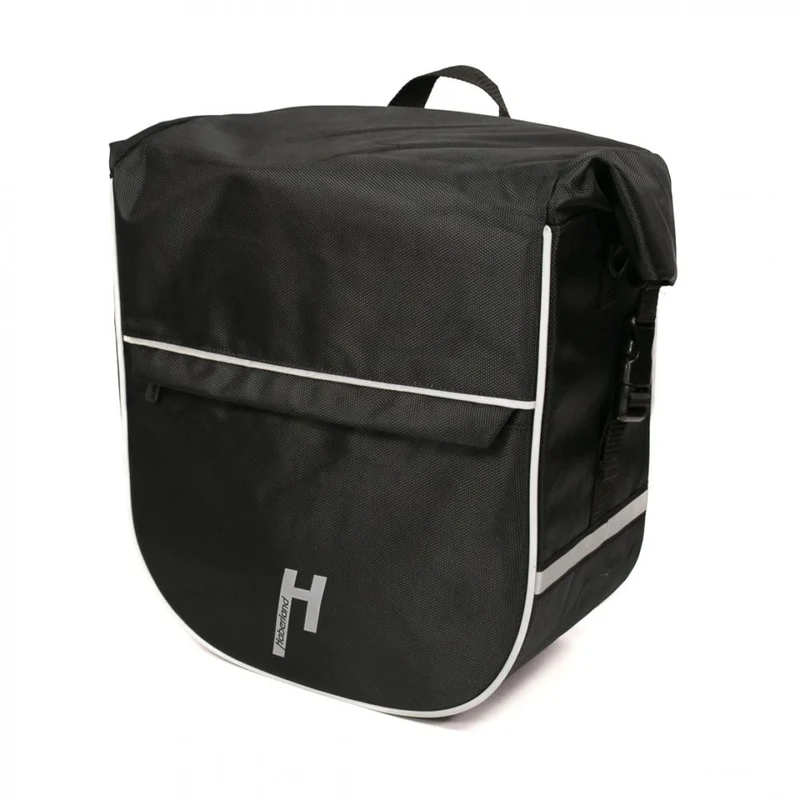 Haberland Einzeltasche eMotion schwarz/reflex - robuste Fahrradtasche für Alltag und Tour