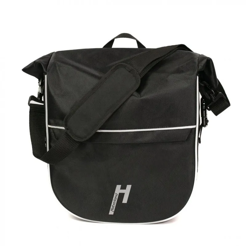 Haberland Einzeltasche eMotion schwarz/reflex - robuste Fahrradtasche für Alltag und Tour