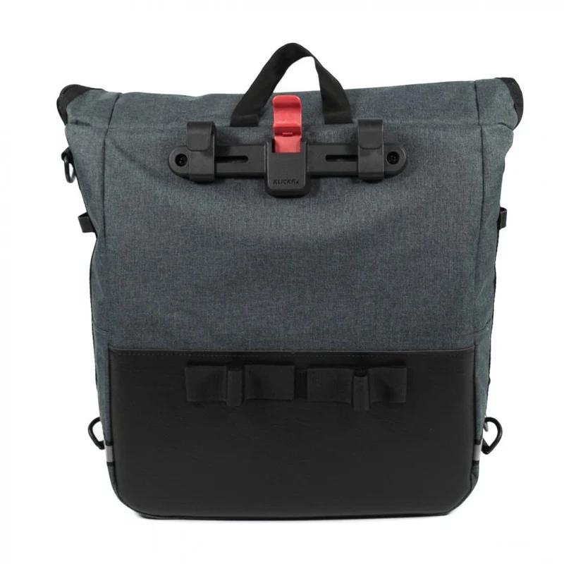 Haberland Sporty Fahrrad Rucksack / Gepäckträgertasche anthrazit - vielseitiger 2-in-1 Allrounder