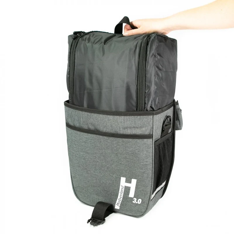 Haberland Einsatz für Einzel-/Doppeltaschen schwarz - mehr Ordnung auf Tour
