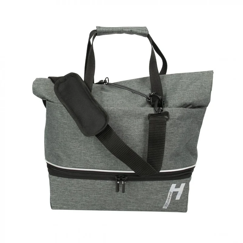 Haberland Gepäckträgeraufsatztasche Lena grau - praktische Racktime 1.0 Transportlösung