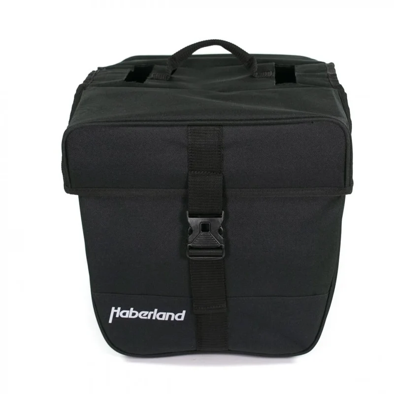 Haberland Doppeltasche 25l Einsteiger schwarz - praktische Gepäckträgertasche für Alltag und Tour