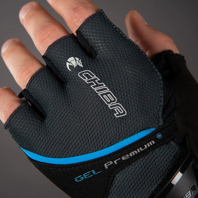 CHIBA Gel Premium - Radhandschuhe XL dunkelgrau mit Poron-Gelpolsterung