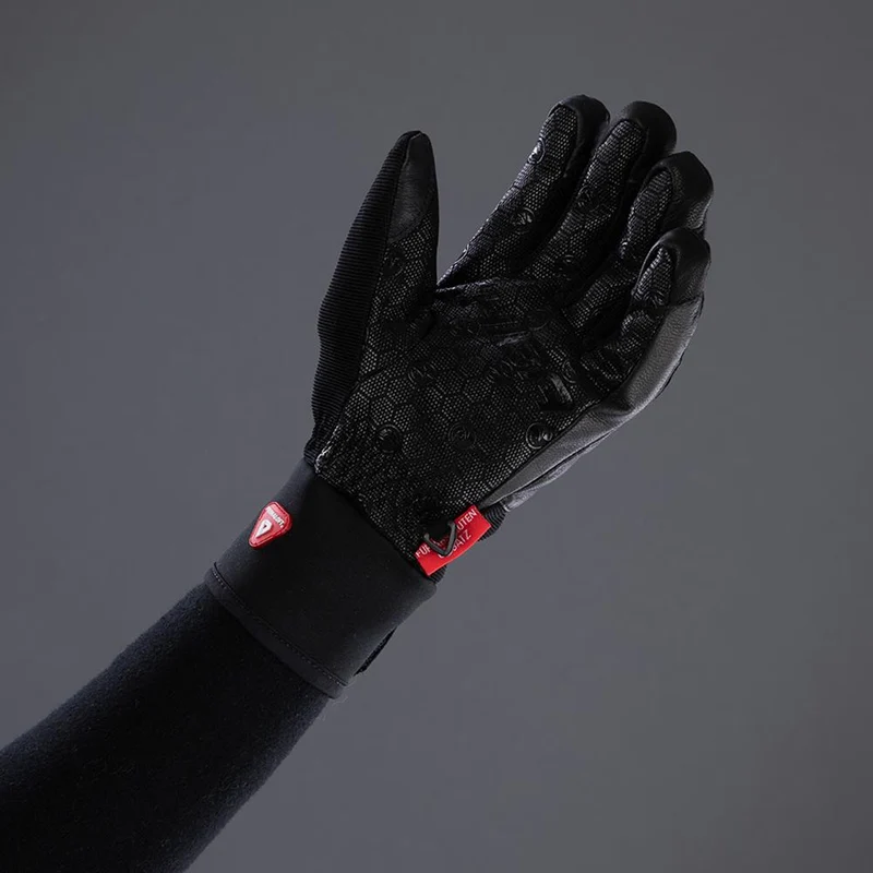 CHIBA Sport Pro - wasserdichte Winter-Radhandschuhe mit PrimaLoft, Größe 7, schwarz